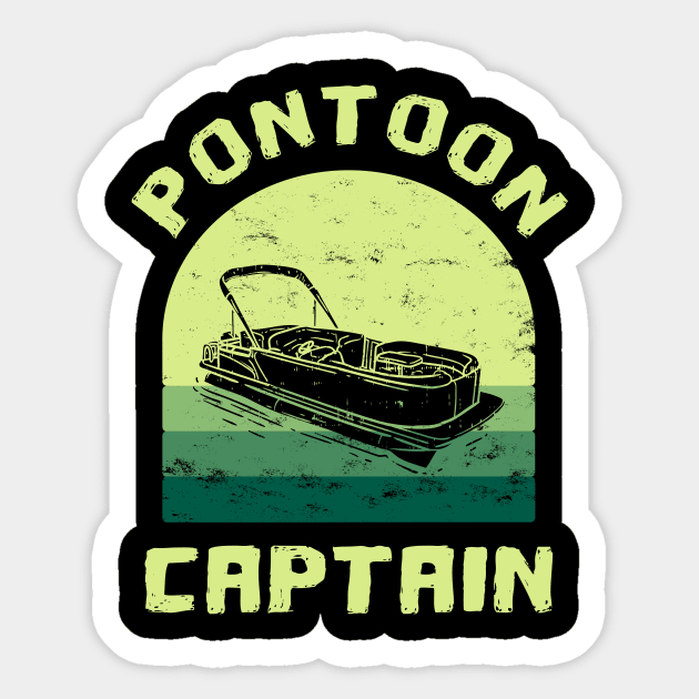 Pontoon Boat Captain Sticker by Lomitasu